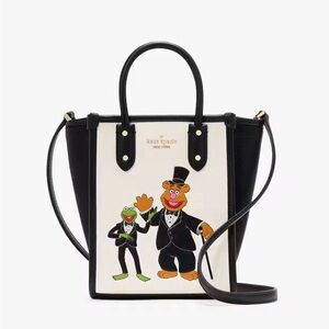 NWT Kate Spade Black and White Crossbody Bag with Muppets design